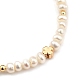Natürliche kultivierte Süßwasserperlen Perlen Armbänder BJEW-JB05386-3