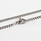 304 Stainless Steel Box Chain Necklace Making STAS-P046-08P-1