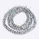 Chapelets de perles en verre électroplaqué EGLA-A034-T6mm-I18-2