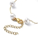 Bracelets de cheville en chaîne de perles imitation perle en plastique abs AJEW-AN00540-4