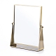 回転式鉄製化粧鏡  両面鏡  長方形  アンティークブロンズ  27.4x21.4x6.9cm MJEW-E004-01-2