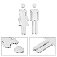 Abs мужской и женский знак наклейки для ванной DIY-WH0181-20B-4
