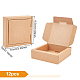 折りたたみクリエイティブクラフト紙箱  ウェディング記念品ボックス  賛成ボックス  紙ギフトボックス  長方形  バリーウッド  8.5x8.5x3cm CON-WH0073-97-2