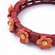(vente d'usine de fêtes de bijoux) bracelets élastiques en carreaux BJEW-K004-13-3