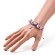 Cuore angelo fiori di trifoglio braccialetto europeo per ragazze adolescenti BJEW-JB06849-5