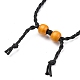 Fabricación de collar de bolsa de macramé de cordón encerado trenzado ajustable NJEW-I243-A06-4
