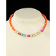 Fashion Imitation Acrylic Pearl Stretchy Necklaces for Kids NJEW-JN00425-07-1