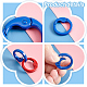 PandaHall Elite 28Pcs 14 Colors Spray Painted Alloy Spring Gate Rings FIND-PH0007-90-4