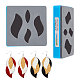SUPERDANT Leather Cutting Die Layered Earring Wooden Dies Leaf Shape Cutting Machine Leather Jewelry Die Cutter Machine with Plastic Protective Box and EVA Foam for DIY Craft DIY-SD0001-68H-1