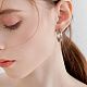Boucle d'oreille créole en laiton micro pavé de zircone cubique pour femme EJEW-WH0013-97P-6