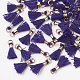 Polycotton(Polyester Cotton) Tassel Pendant Decorations FIND-S275-12G-2