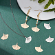 SUPERFINDINGS 80Pcs 2 Colors Brass Leaf Charms Ginkgo Leaf Pendants Jewelry Findings for Jewelry Making Bracelet Necklace Keychain Accessories KK-FH0002-17-4