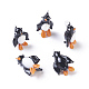手作りランプワークペンダント  ペンギン  ブラック  24~32x17~20x12~20mm  穴：2~4mm LAMP-L075-087-1