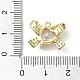 Placage de crémaillère en laiton micro pavé pendentifs en zircone cubique claire KK-H463-10G-01-3