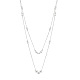Стерлингового серебра перлы раковины двухуровневый ожерелья NJEW-F188-03-1