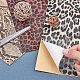 Fingerinspire 8 pièces feuille de faux cuir imprimé léopard auto-adhésif dos motif léopard en cuir synthétique pour boucle d'oreille accessoires de cheveux bricolage artisanat faisant DIY-FG0001-29-3