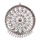 Filigree Flat Round Tibetan Style Alloy Chandelier Components PALLOY-I116-03AS-2