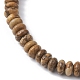 Bracelets extensibles en perles de rondelle de jaspe naturel BJEW-JB09980-09-3