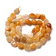 Chapelets de perles jaunes en aventurine naturelle G-I351-B02-2