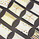 BENECREAT 32 Packs 15x9.8cm Dot Stripe Pattern Kraft Paper Pillow Box with 1 Yard Gold Metallic Cord for Wedding Baby Shower Birthday Party Packaging CON-BC0006-84-5