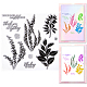CRASPIRE Plants Clear Stamps Leaves Words Reusable Retro Transparent Silicone Stamp Seals for Journaling Card Making DIY Scrapbooking Photo Album Decorative Film Frame DIY-WH0504-62F-1