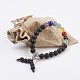 Chakra Gemstone Buddha Bracelets BJEW-JB03658-01-4