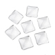 Claires cabochons carrés de verre transparents GGLA-A001-15mm-4