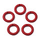 スプレー塗装されたccbプラスチックリンキングリング  クイックリンクコネクター  ジュエリーチェーン作成用  リング  暗赤色  39x39x7.5mm  内径：24mm CCB-Q091-010E-1