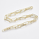Fabricación de collar de cadena de clip de papel ovalado plano de latón MAK-S072-07B-LG-2