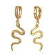 Brass Micro Pave Clear Cubic Zirconia Huggie Hoop Earrings EJEW-JE04227-02-2
