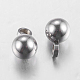 Original Color Ball Charms 304 Stainless Steel Round Pendants X-STAS-E037-2-2