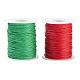 2 рулон красных и зеленых вощеных хлопковых шнуров YC-LS0001-01-1