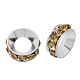 Brass Rhinestone Spacer Beads RB-A020-9mm-14S-1