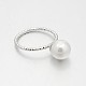 Laiton anneaux acrylique perle des doigts pour les bijoux de mariage RJEW-J061-P-2