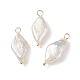 Ciondoli di perle naturali di keshi PALLOY-JF01932-1