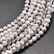 Synthétiques howlite chapelets de perles rondes G-P072-42-4mm-1