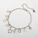 Tibetan Style Alloy Star Charm Anklets AJEW-AN00012-2