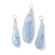 Electroplated Natural Quartz Crystal Dyed Pendants PALLOY-JF02324-05-1