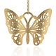 Golden Tone Alloy Enamel Butterfly Pendants Necklace Charms ENAM-J219-01G-2