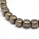 Cube Natural Pyrite Beads Strands G-G-I126-18-8x8mm-3
