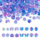 Biyun 160 pièces 8 perles de verre peintes en spray transparent de style GLAA-BY0001-01-2