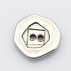 201 нержавеющая сталь персонализированные плоская кнопка круглая ломтик STAS-P073-05-1