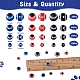 297Pcs 5 Sizes Round Evil Eye Resin Beads RESI-SZ0001-40-2