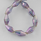 Electroplate Glass Beads Strands EGLA-R021-6x12mm-02-2