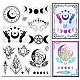 CRASPIRE Moon Phase Crystal Rubber Stamp Magic Hands Star Vintage Clear Transparent Silicone Seals Stamp for Journaling Card Making DIY Scrapbooking Handmade Photo Album Notebook Decor Halloween DIY-WH0439-0089-1