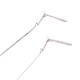 Boucles d'oreilles pendantes à longue chaîne en argent sterling plaqué rhodium 925 EJEW-P195-02P-2