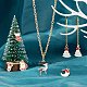 120 шт. 12 стильные подвески из светлого золота с рождественской тематикой из сплава с эмалью ENAM-LS0001-55-7