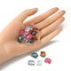 50pcs 5 couleurs perles de verre transparentes GLAA-YW0001-86-4