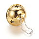 Mixed Color Round Brass Bell Pendants For Christmas X-IFIN-Q063-M-3
