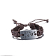 Unisex pulseras de cordón de cuero de moda BJEW-BB15581-B-1